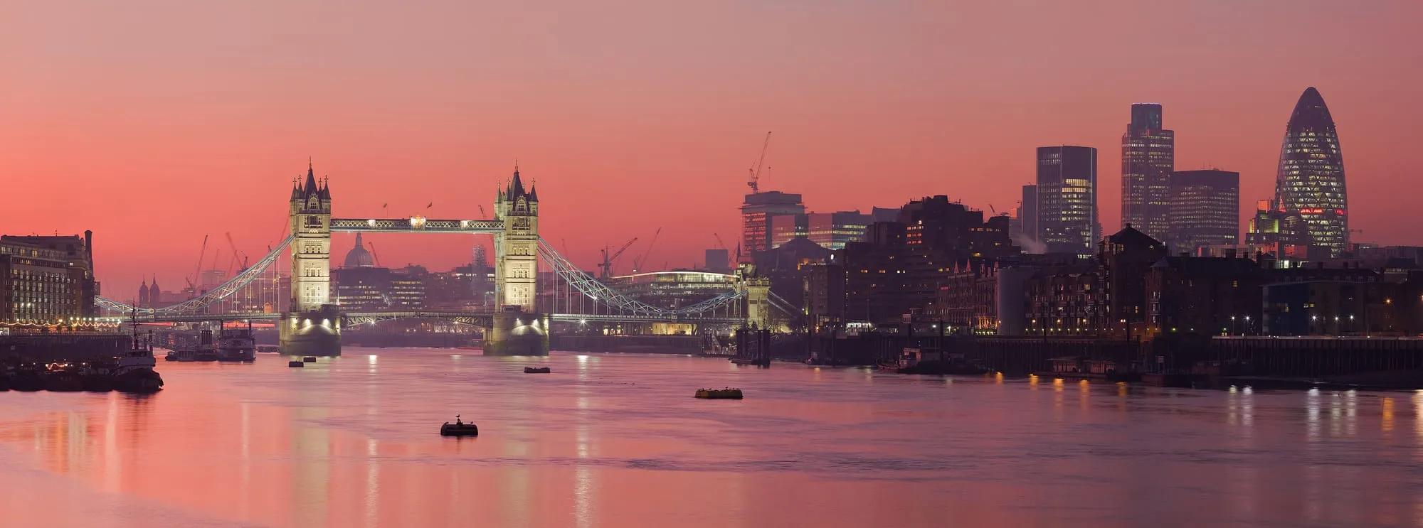 London skyline and Tower Bridge